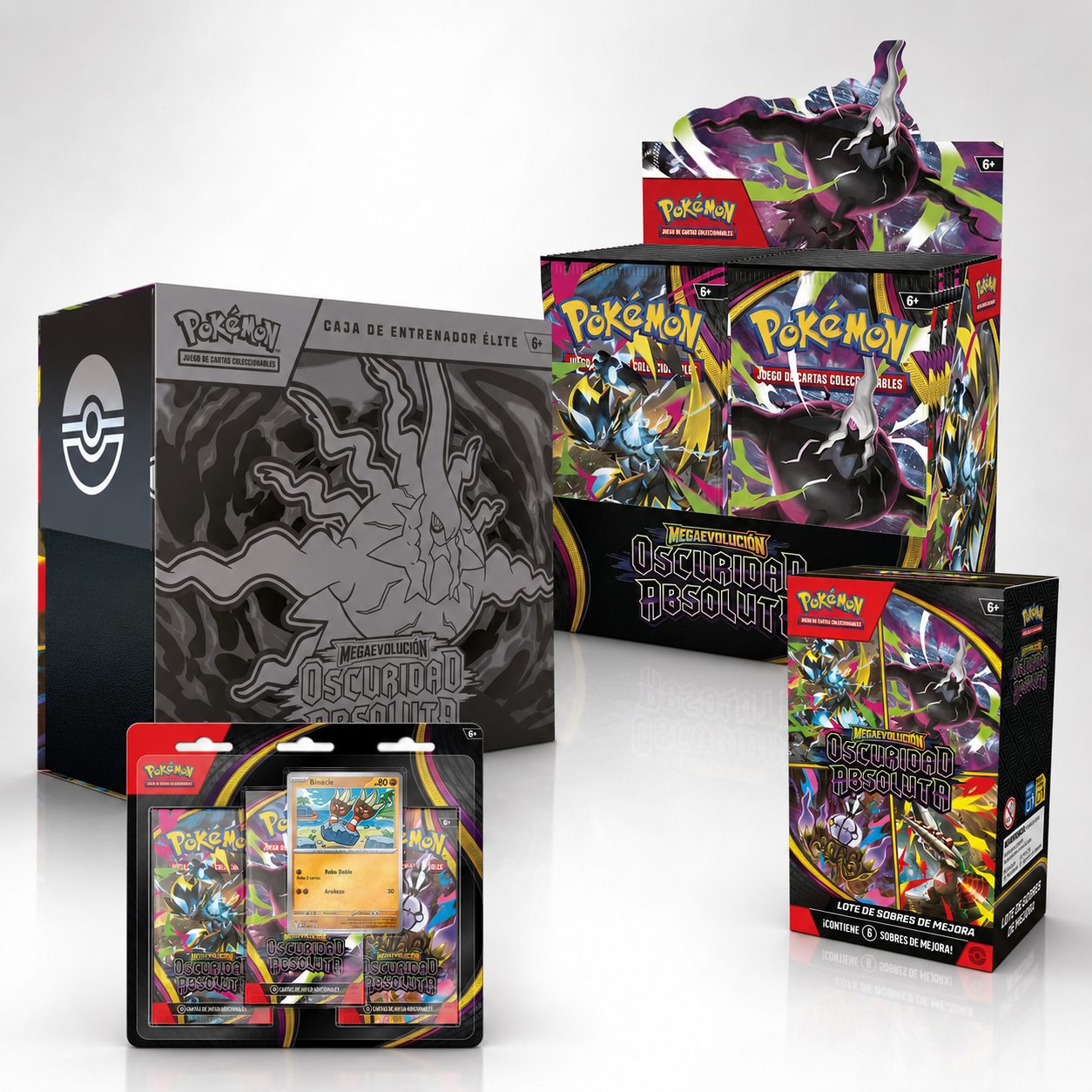 Pack 3 Oscuridad Absoluta Booster Box ETB Booster Bundle Blister Español